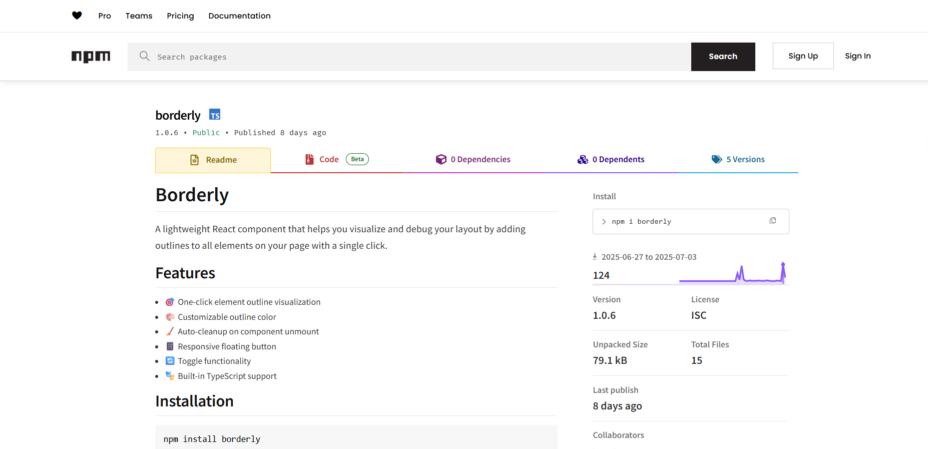 NPM package 'Borderly'-image
